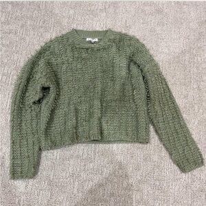 HYFVE Green Textured Women's Sweater